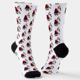 Santa Claus Goose Weihnachten Socken