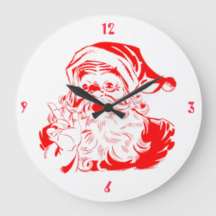 Santa Claus Große Wanduhr