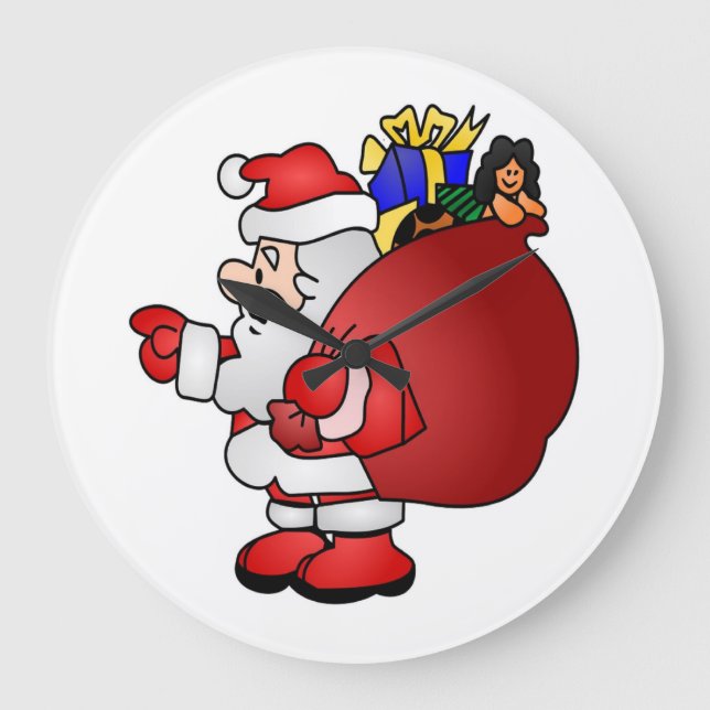 SANTA CLAUS GROßE WANDUHR (Vorderseite)