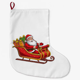 Santa claus großer weihnachtsstrumpf