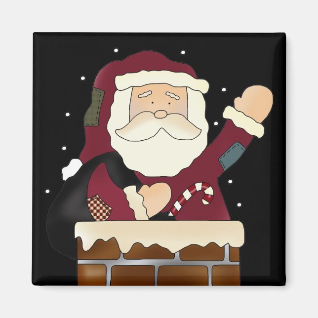 Santa Claus Happy Holidays Magnet (Vorne)