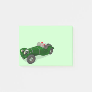Santa Claus Happy Jaguar SS 90 Driver Post-it Klebezettel