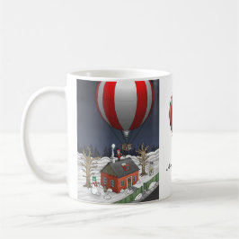 Santa Claus has arrived with a hot air balloon Kaffeetasse