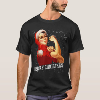 Santa Claus Hat Christmas Rosie das Riveter-Shirt T-Shirt