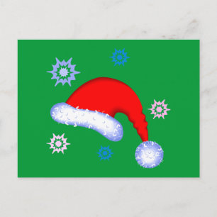 Santa Claus Hat Feiertagspostkarte