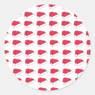 Santa Claus Hat Pattern Geschenke Runder Aufkleber