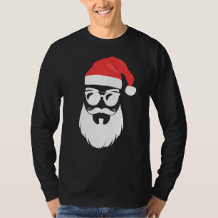 Santa Claus Hat Sonnenbrille Bart Santa Ugly Chris T-Shirt