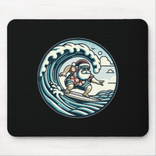 Santa Claus Hawaiianisches Surfen Weihnachten Aloh Mousepad