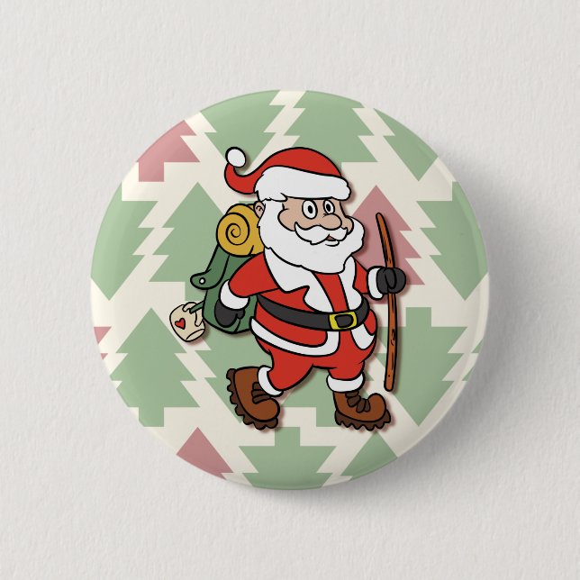 Santa Claus hiker Button (Vorderseite)