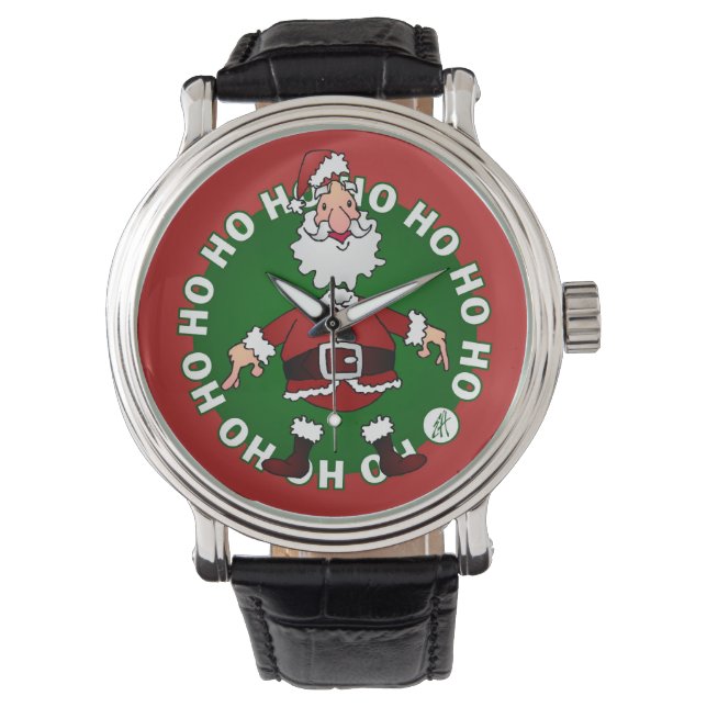Santa Claus Ho Ho Ho Armbanduhr (Vorderseite)
