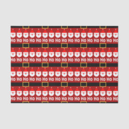 Santa Claus Ho Ho Ho Pattern Seidenpapier