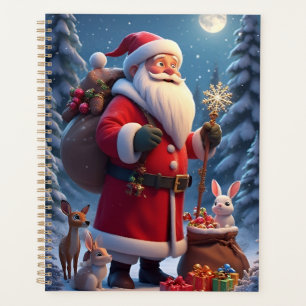 Santa Claus Holding Snowflake Planer