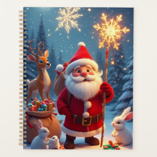 Santa Claus Holding Snowflake Planer