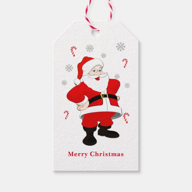 Santa Claus Holiday-Geschenk-Tag Geschenkanhänger (Vorderseite)
