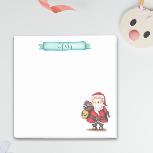 Santa Claus Holidays Personalisiert Post-it Klebezettel (Von Creator hochgeladen)