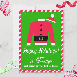 Santa Claus Horse Racing Jockey Silks Personalisie Feiertagskarte