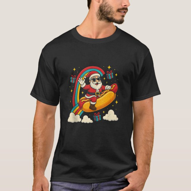 Santa Claus Hotdog Funny Christmas Design Tank Top (Vorderseite)