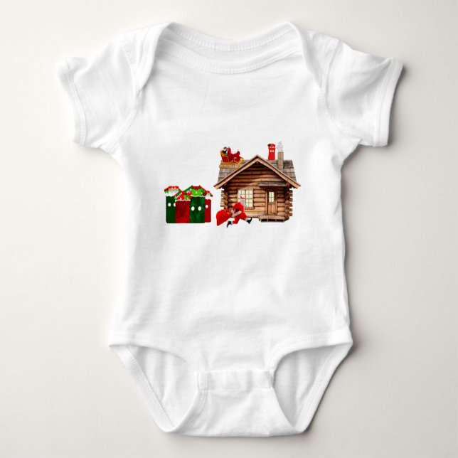 Santa Claus Hustle One-Piece Baby Strampler (Vorderseite)
