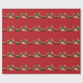 Santa Claus Hustle Red Wrapping Paper Geschenkpapier