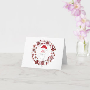 Santa Claus Hut und Bart mit frohen Weihnachten Karte