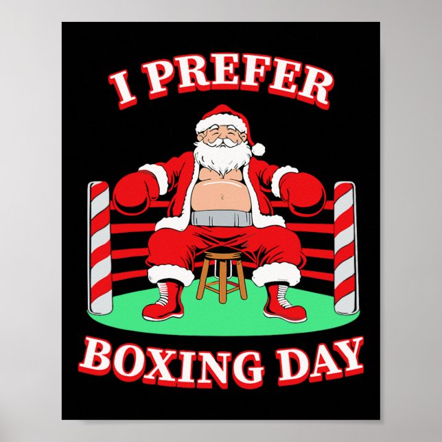Santa Claus I bevorzuge Boxing Group Matching Chri Poster (Vorne)