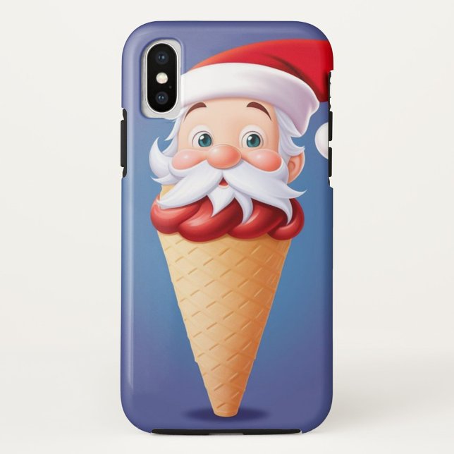 Santa Claus Ice Cream Cone iPhone / iPad Gehäuse Case-Mate iPhone Hülle (Santa Claus, Christmas Theme ice cream Cone iPhone Case!)