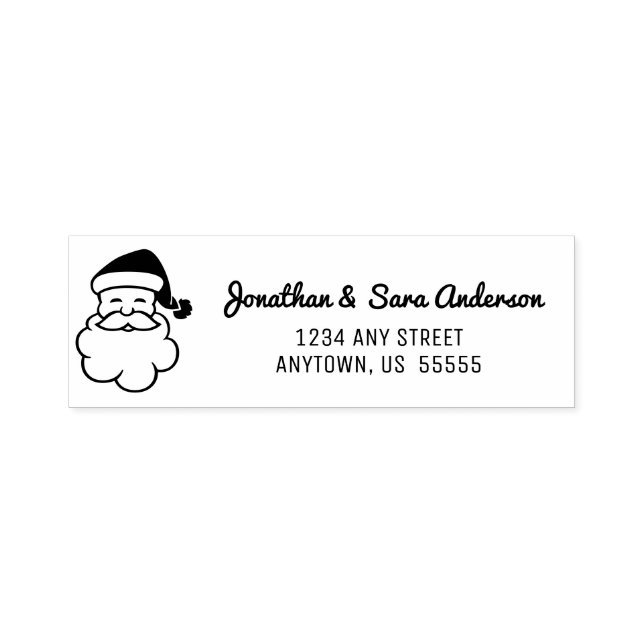 Santa Claus Illustration Rücksendeadresse Permastempel (Design)