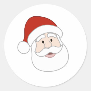 Santa Claus Illustration Runder Aufkleber