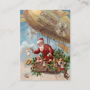 Santa Claus im Luftschiff Visitenkarte