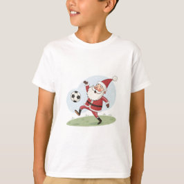 Santa Claus in Action: Playing Christmas Soccer T-Shirt