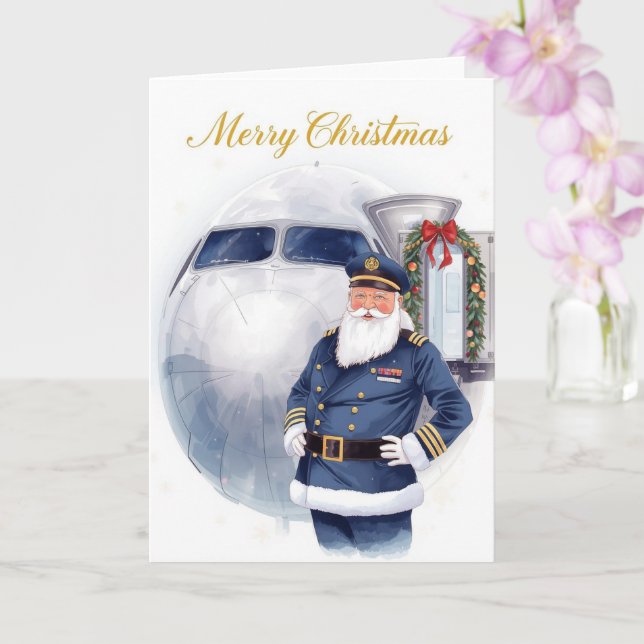 Santa Claus in at the airport Karte (Orchidee)