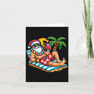 Santa Claus in Badehose Sommer Weihnachten Strandp Karte