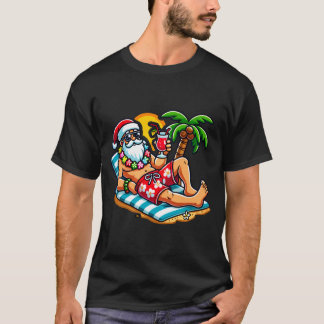 Santa Claus in Badehose Sommer Weihnachten Strandp T-Shirt