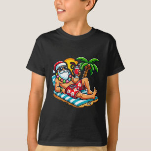 Santa Claus in Badehose Weihnachten im Juli am Str T-Shirt