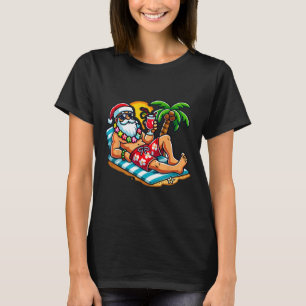 Santa Claus in Badehose Weihnachten im Juli am Str T-Shirt