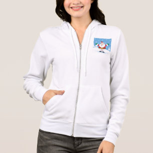 Santa Claus in schneelandschaftlicher Winterlandsc Hoodie