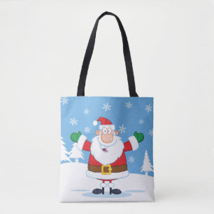 Santa Claus in schneelandschaftlicher Winterszene