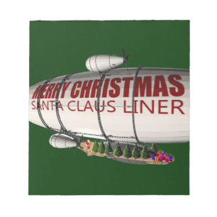Santa Claus in Zeppelin Notizblock