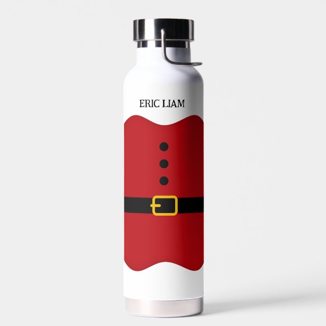 Santa Claus Individuelle Name Weihnachtsgeschenk Trinkflasche (Links)