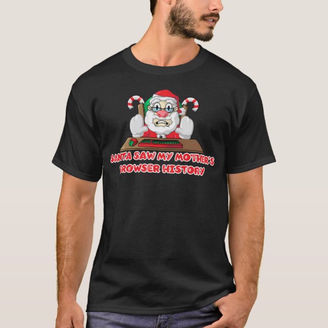 Santa Claus Internet Browser History - Mutter T-Shirt (Vorderseite)