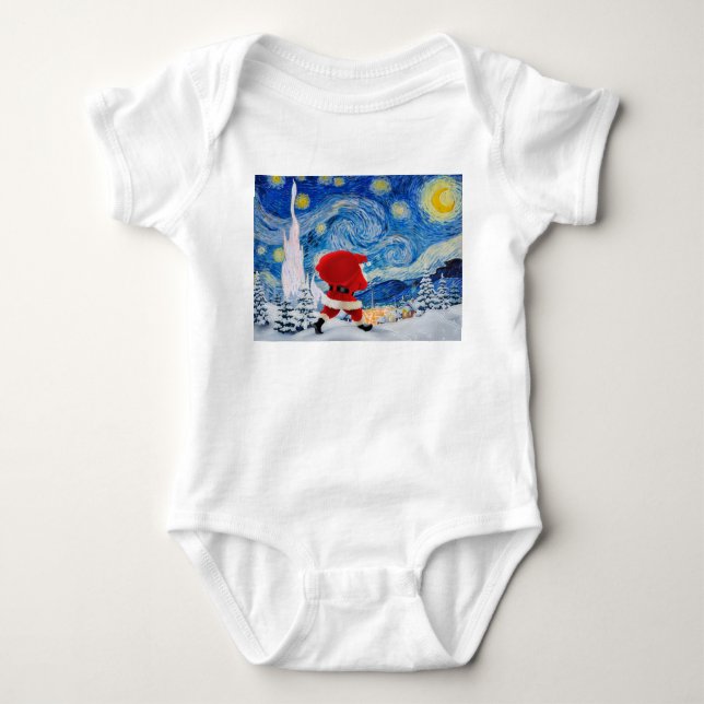Santa Claus is coming Baby Strampler (Vorderseite)