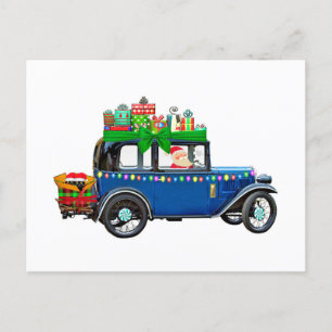 Santa Claus Jalopy Postkarte