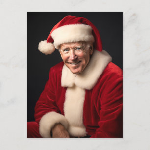 Santa Claus Joe Biden Feiertagspostkarte
