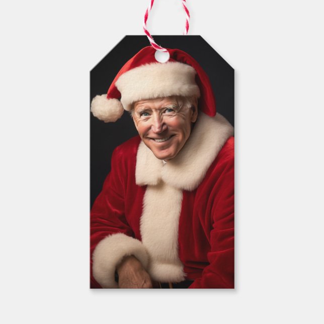 Santa Claus Joe Biden Geschenkanhänger (Vorderseite)
