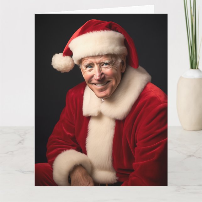 Santa Claus Joe Biden Karte (Vorderseite)