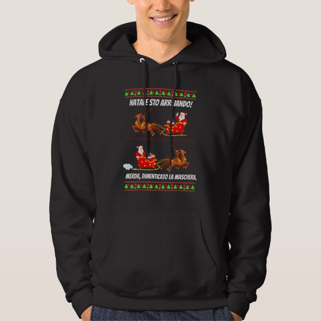 Santa Claus Joke Vergessen Weihnachtsmaske Hoodie (Vorderseite)