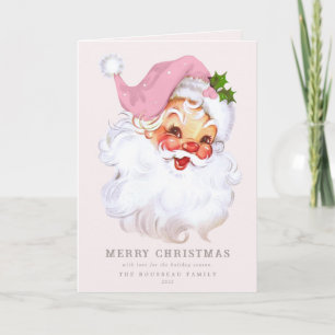 Santa Claus Jolly Familien-/Firmenreisekarte Feiertagskarte