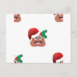 santa claus kackte emoji feiertagspostkarte