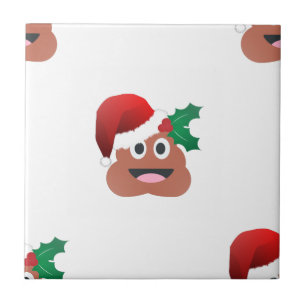 santa claus kackte emoji fliese