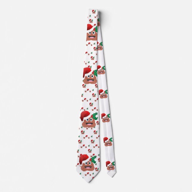 santa claus kackte emoji krawatte (Vorderseite)